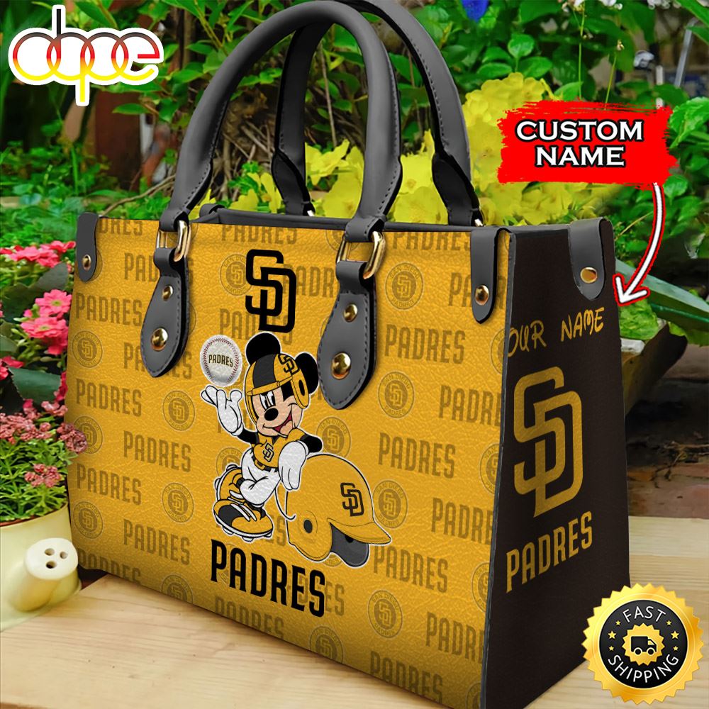 Sportswearmerch San Diego Padres MLB Mickey Leather Bag For Fan