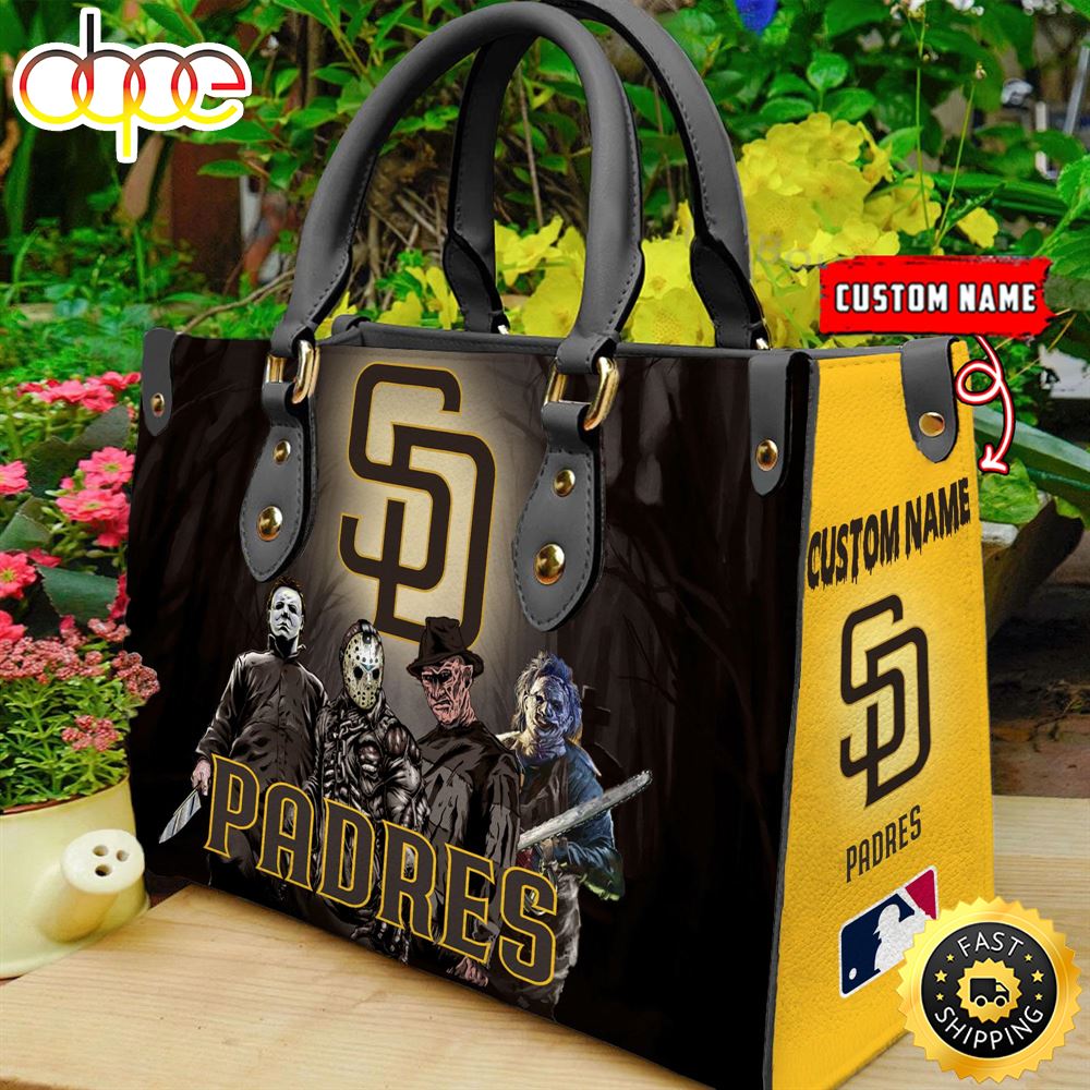 Sportswearmerch San Diego Padres MLB Women Leather Hand Bag For Fan