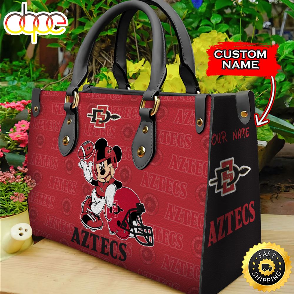 Sportswearmerch San Diego State Aztecs NCAA Mickey Leather Bag For Fan