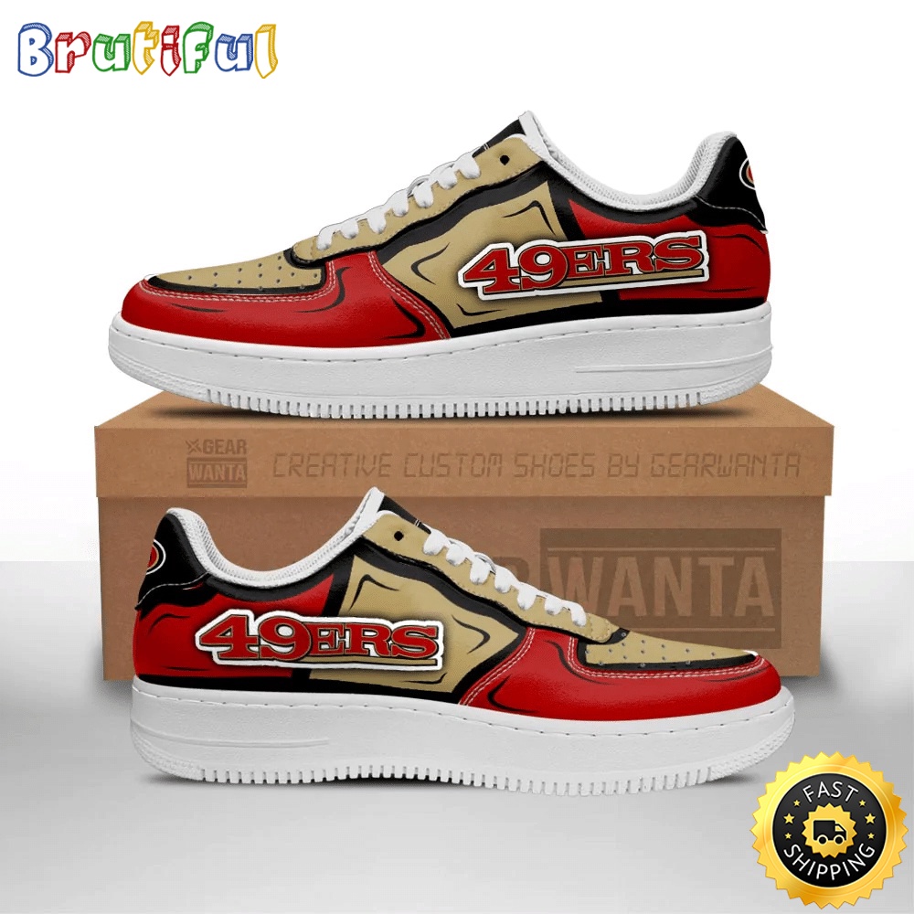 Sportswearmerch San Francisco 49ers NFL Air Low-Top Sneakers Shoes For Men And Women