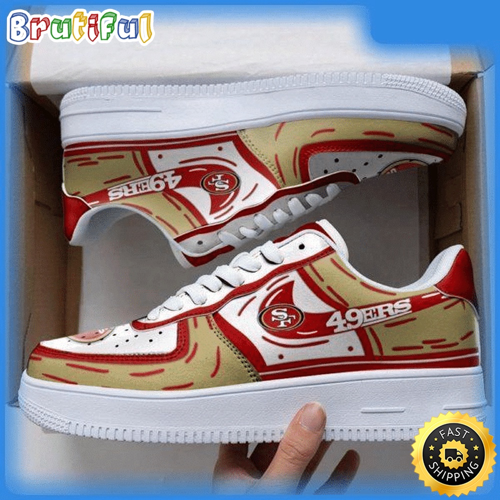 Sportswearmerch San Francisco 49ers NFL Air Low-Top Sneakers Shoes For Men And Women