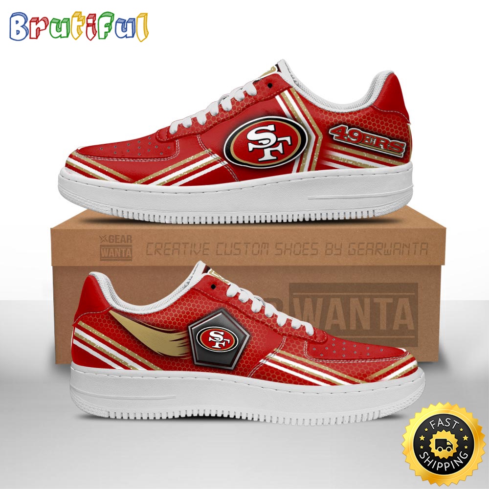 Sportswearmerch San Francisco 49ers NFL Air Low-Top Sneakers Shoes For Men And Women