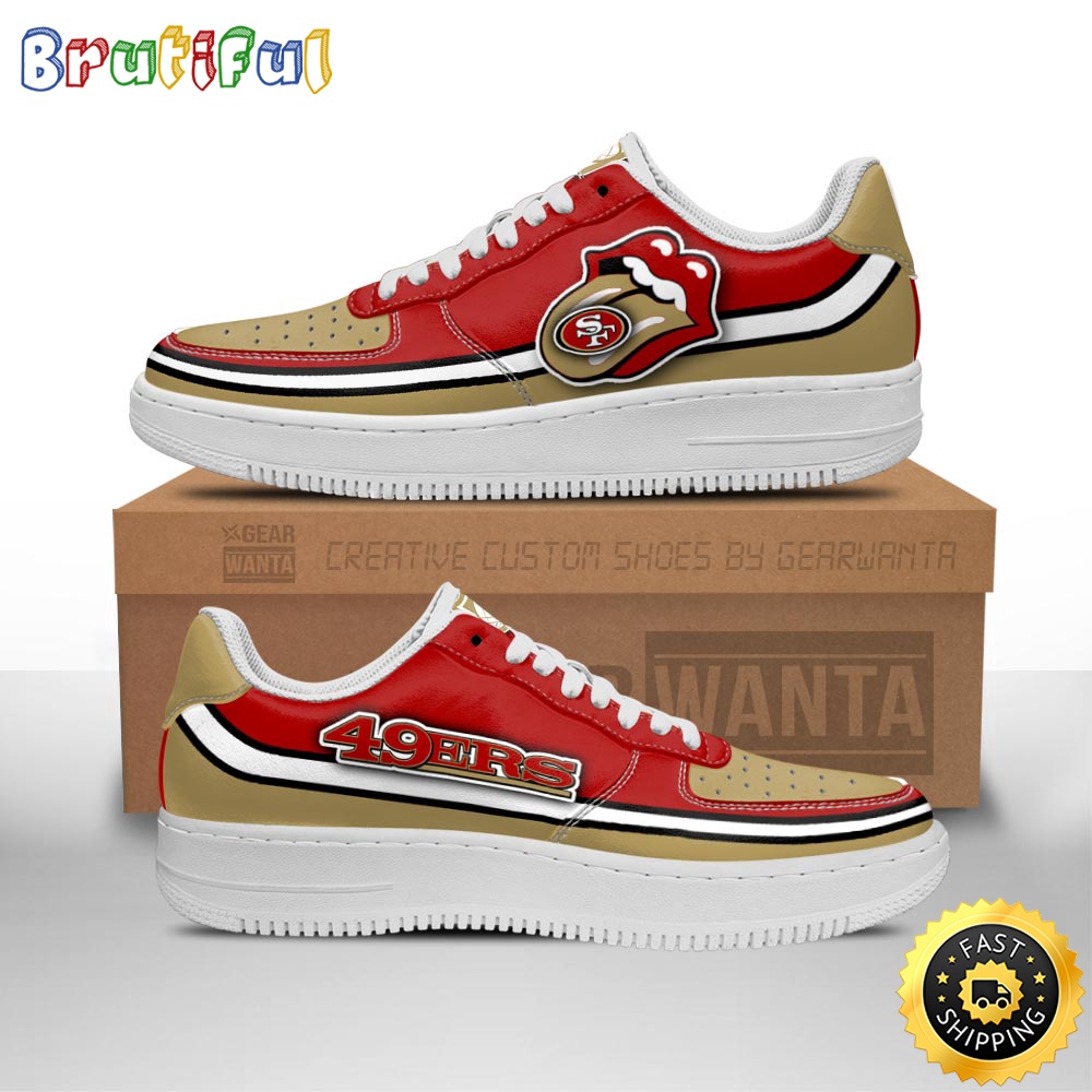 Sportswearmerch San Francisco 49ers NFL Air Low-Top Sneakers Shoes For Men And Women