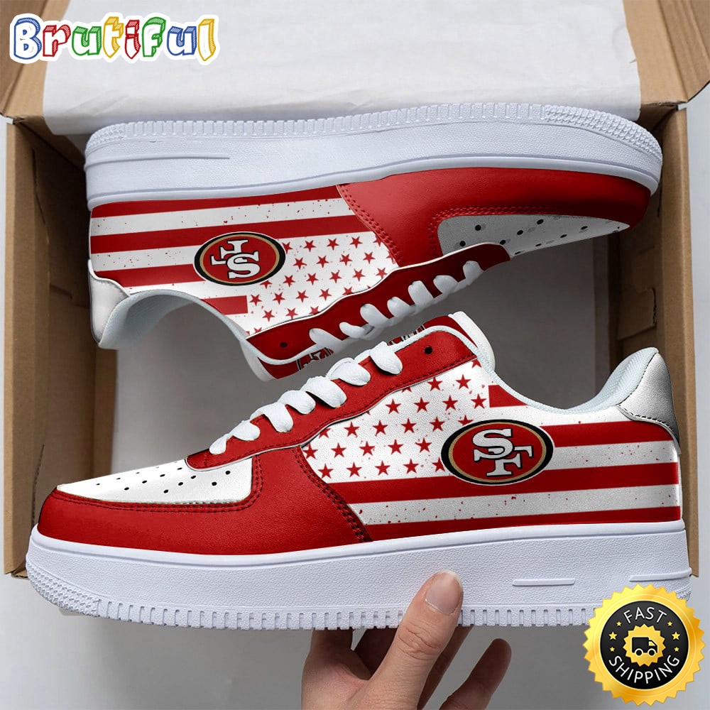 Sportswearmerch San Francisco 49ers NFL Air Low-Top Sneakers Shoes For Men And Women