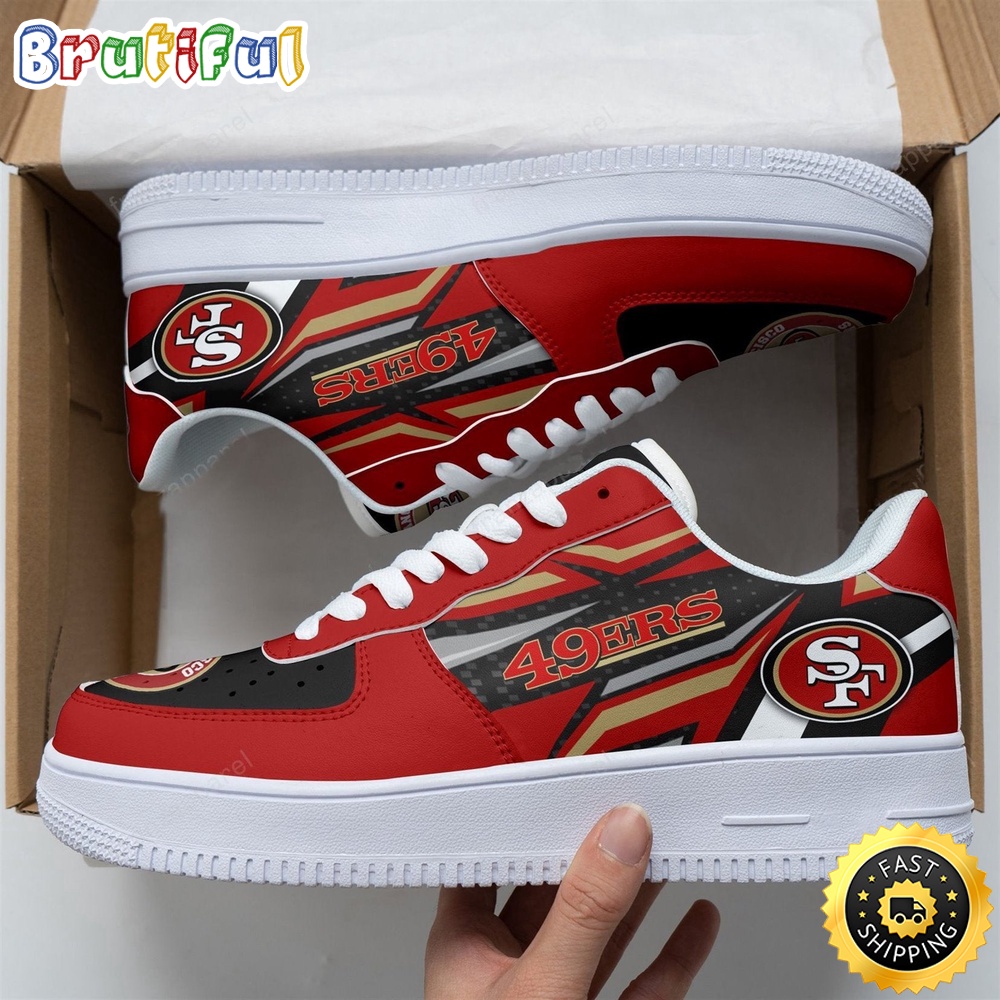 Sportswearmerch San Francisco 49ers NFL Air Low-Top Sneakers Shoes For Men And Women