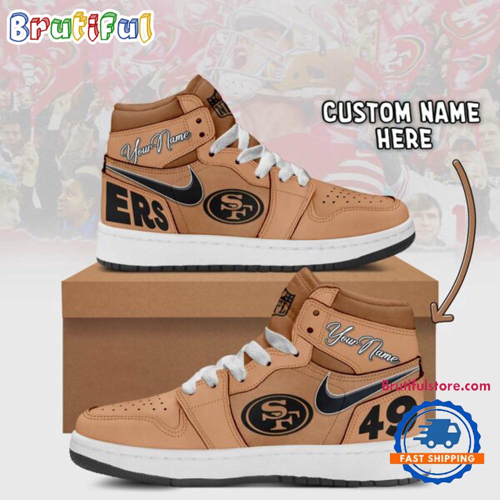 Sportswearmerch San Francisco 49ers NFL AJ1 High Sneakers Shoes For Men And Women