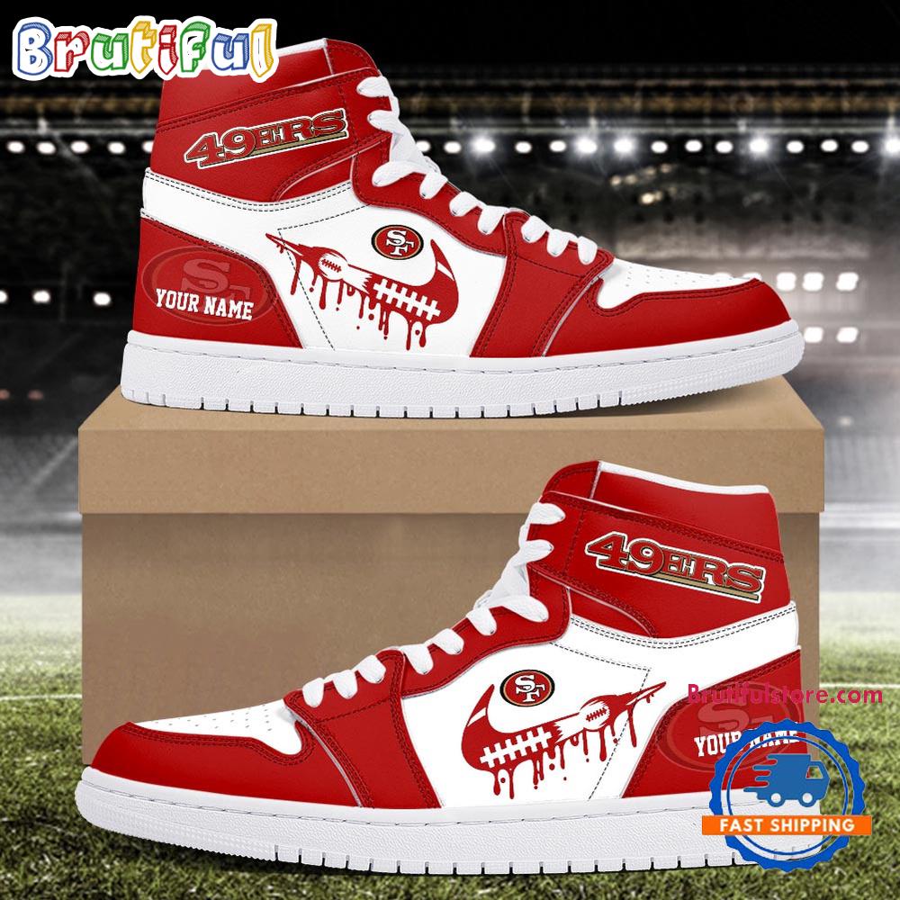 Sportswearmerch San Francisco 49ers NFL AJ1 High Sneakers Shoes For Men And Women