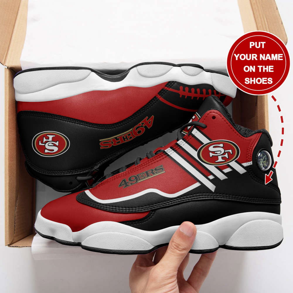 Sportswearmerch San Francisco 49ers NFL AJ13 Sneakers Shoes For Men And Women