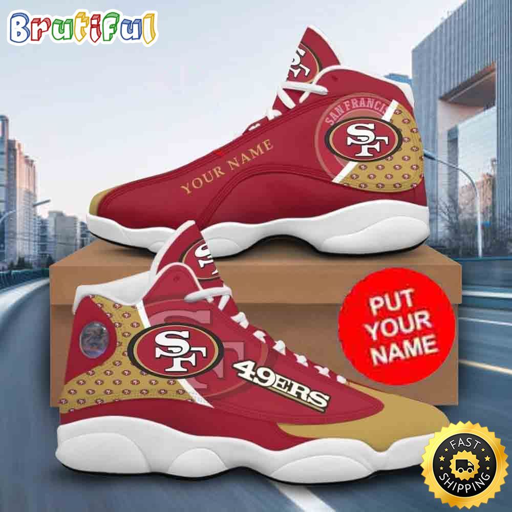 Sportswearmerch San Francisco 49ers NFL AJ13 Sneakers Shoes For Men And Women