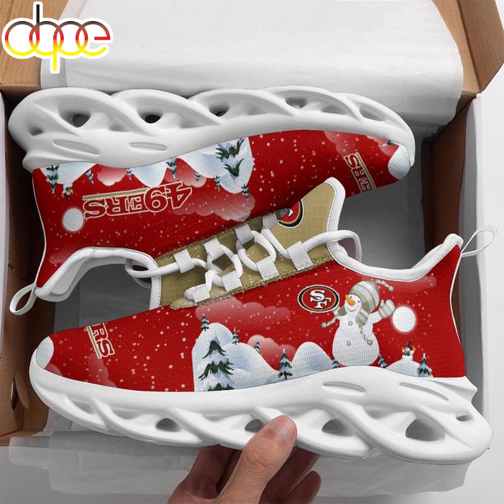 Sportswearmerch San Francisco 49ers NFL Christmas Snowman Max Soul Shoes Sneakers For Men And Women