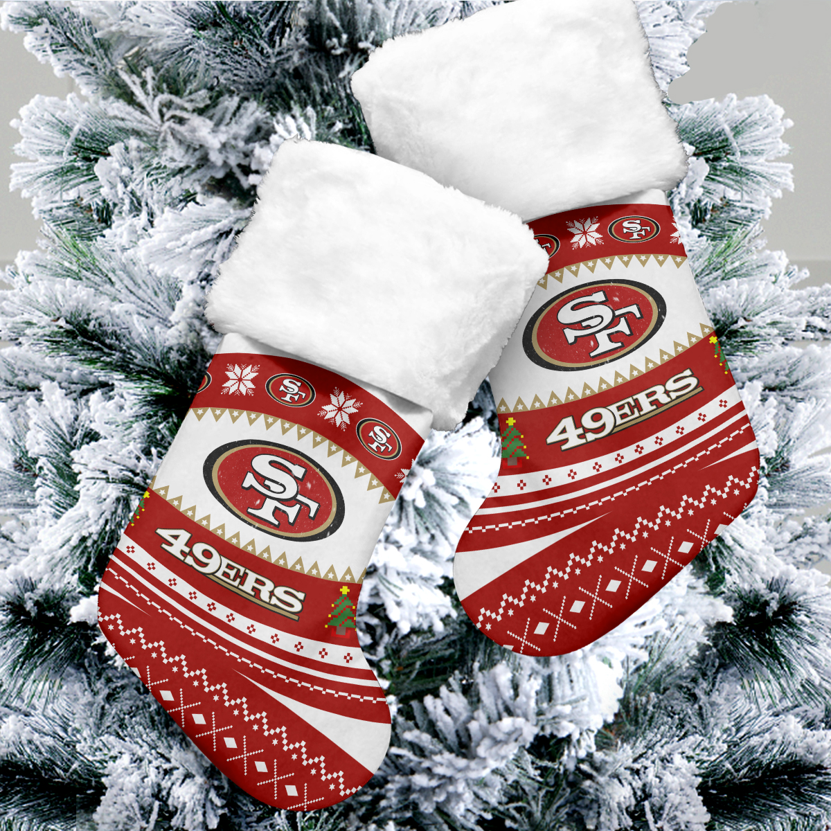 Sportswearmerch San Francisco 49ers NFL Christmas Socks For Fan