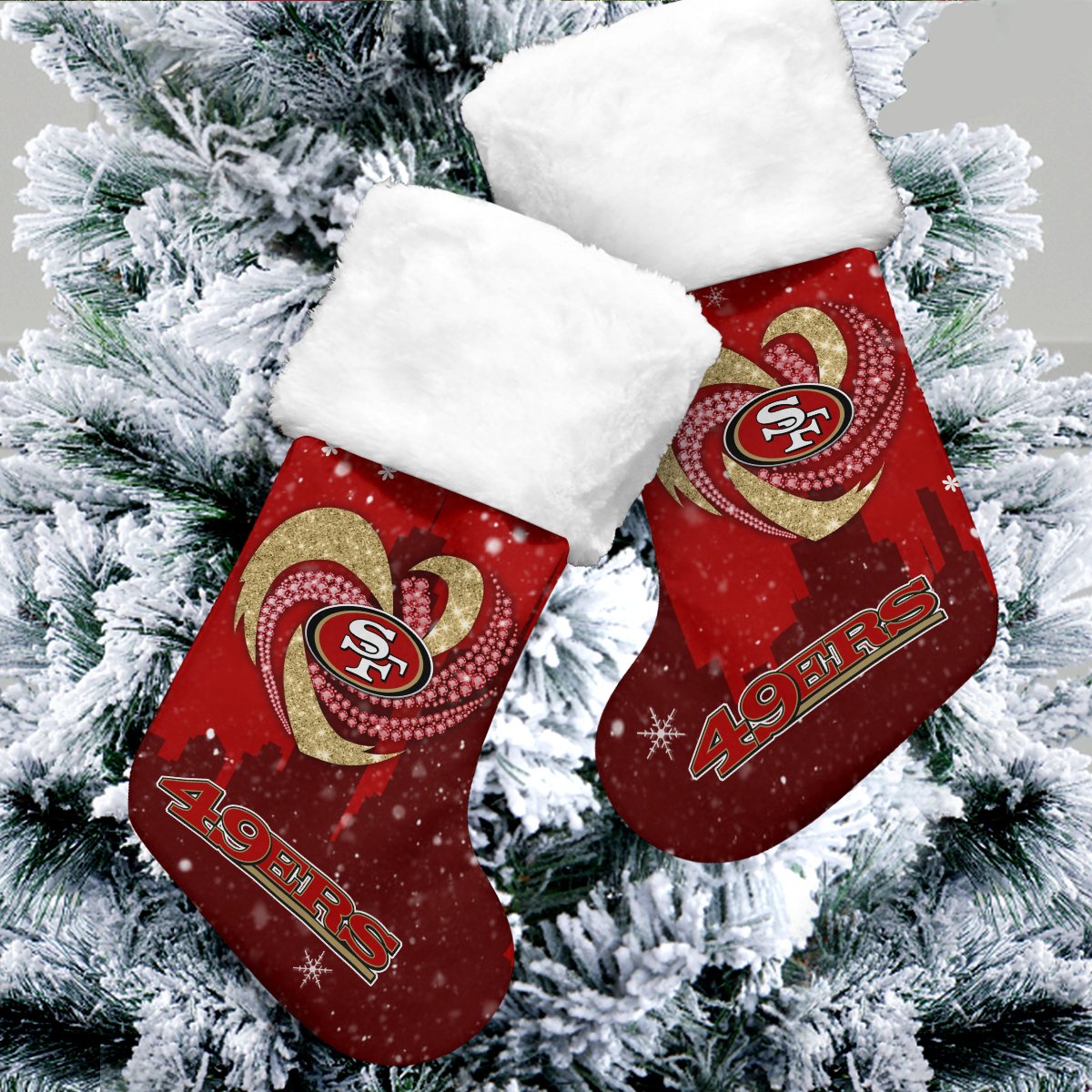 Sportswearmerch San Francisco 49ers NFL Christmas Socks For Fan