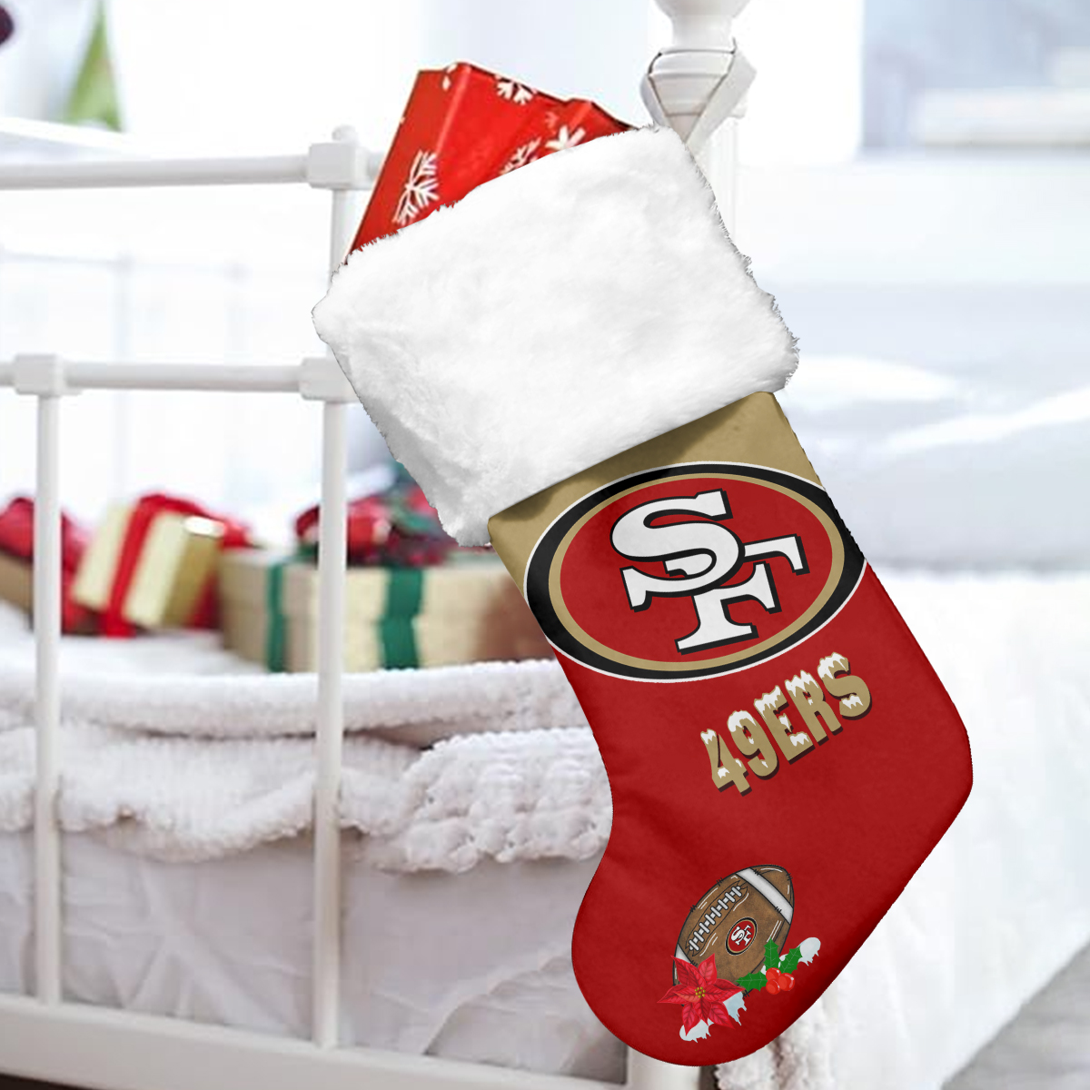 Sportswearmerch San Francisco 49ers NFL Christmas Socks For Fan