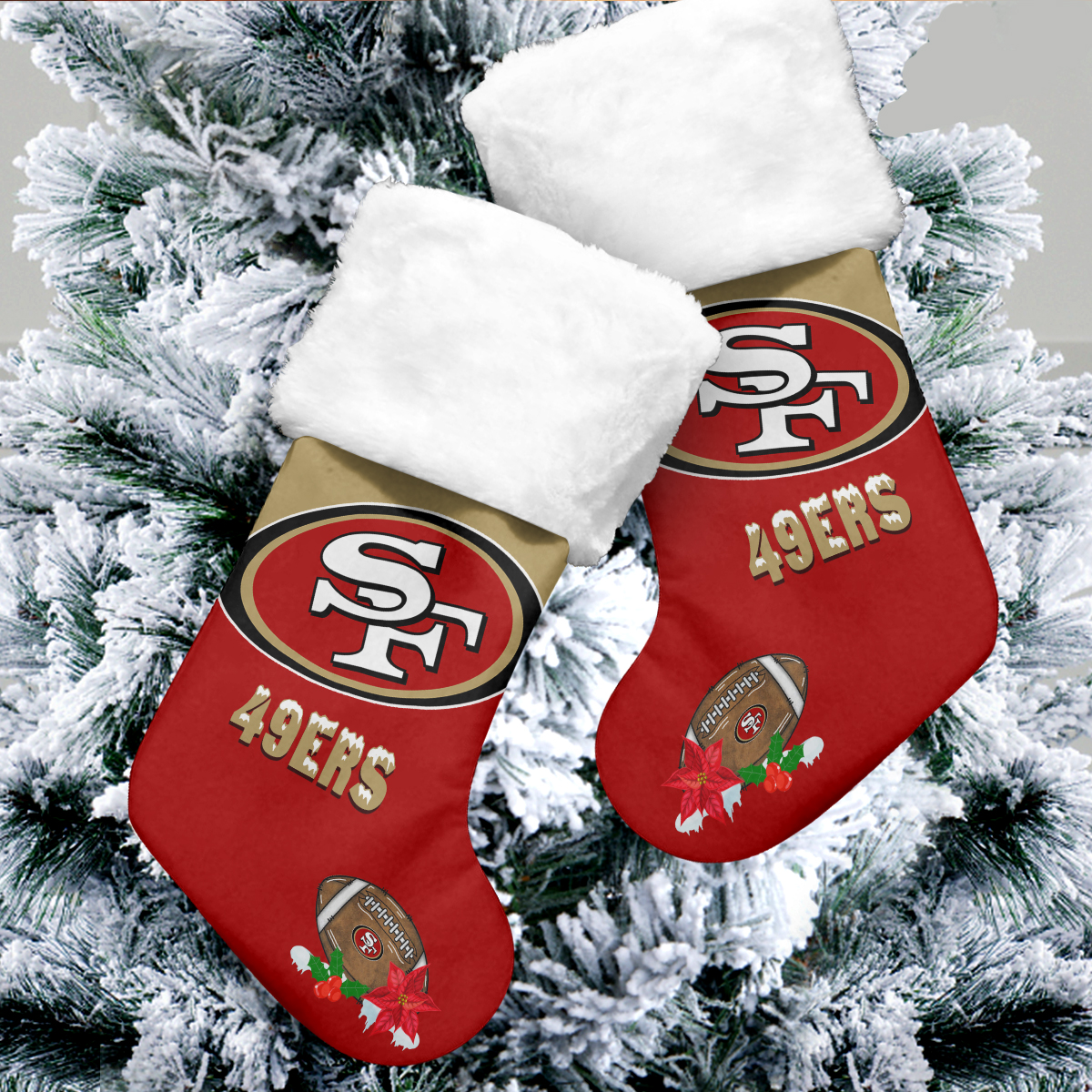 Sportswearmerch San Francisco 49ers NFL Christmas Socks For Fan