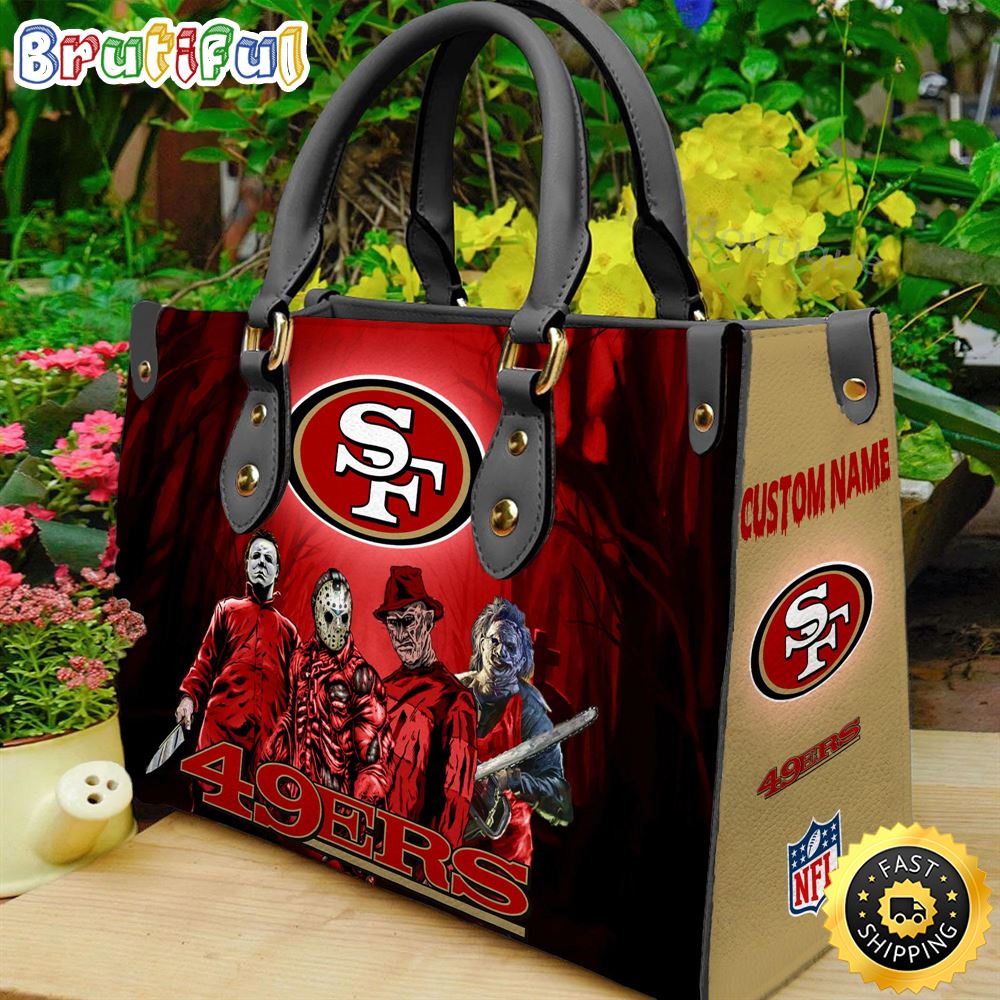 Sportswearmerch San Francisco 49ers NFL Halloween Leather Handbag For Fan