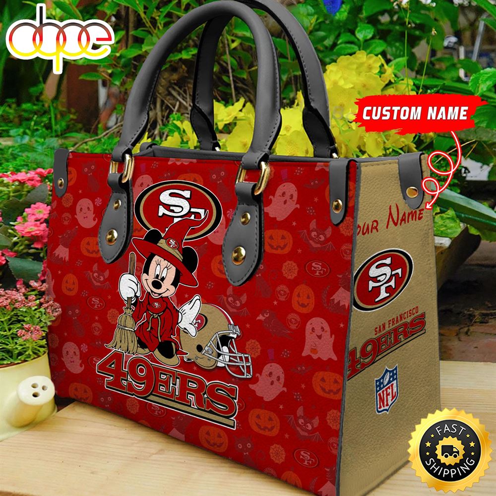 Sportswearmerch San Francisco 49ers NFL Minnie Women Leather Hand Bag For Fan
