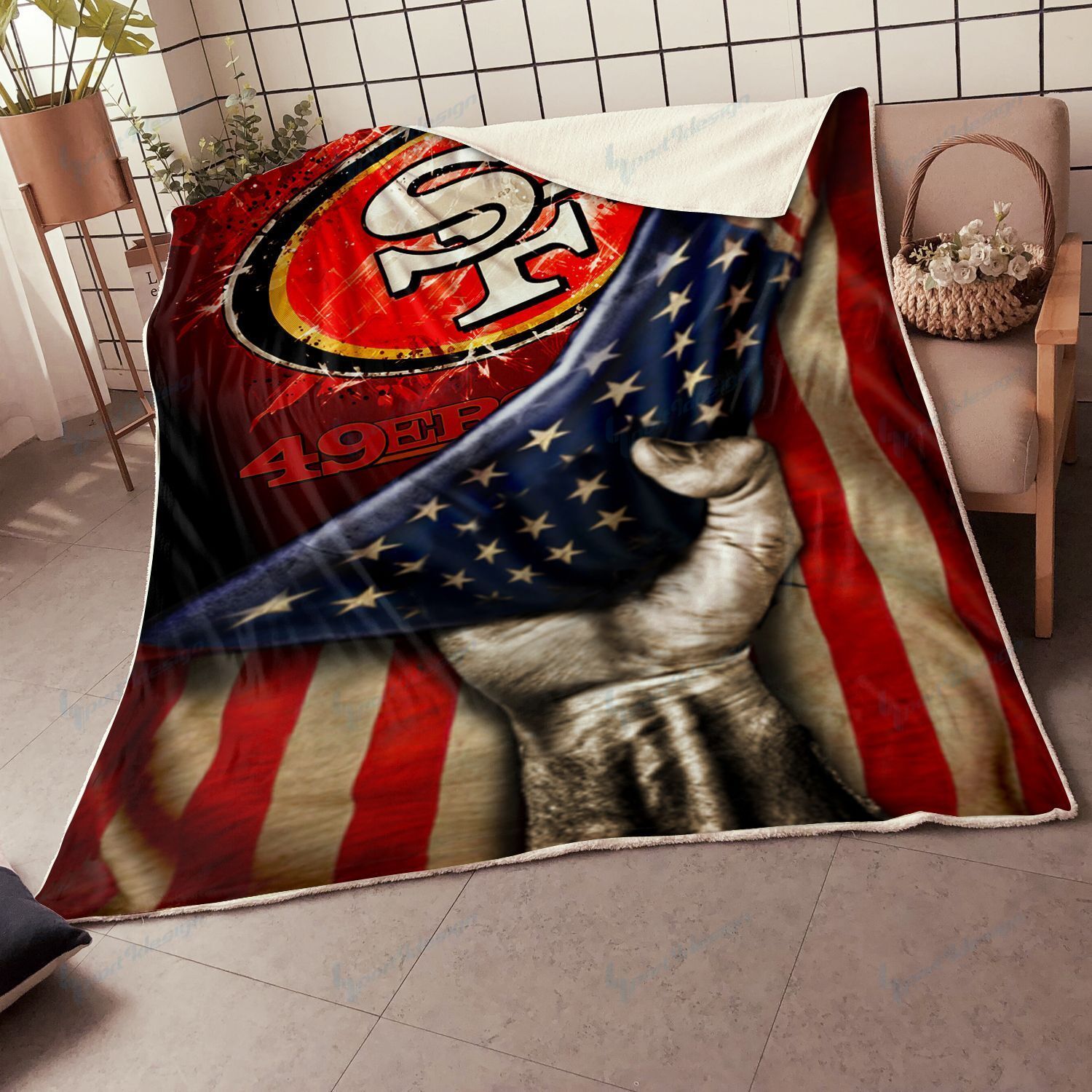 Sportswearmerch San Francisco 49ers NFL Premium Quilt Blanket Blanket For Fan