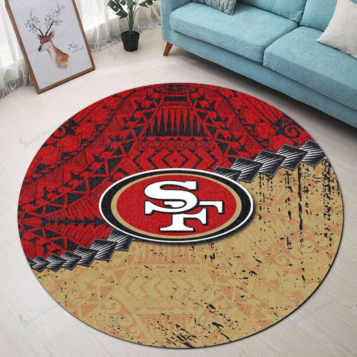 Sportswearmerch San Francisco 49ers NFL Round Rug For Fan
