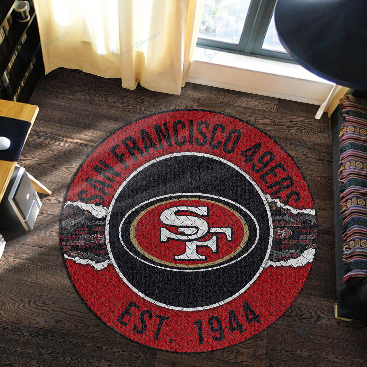 Sportswearmerch San Francisco 49ers NFL Round Rug For Fan