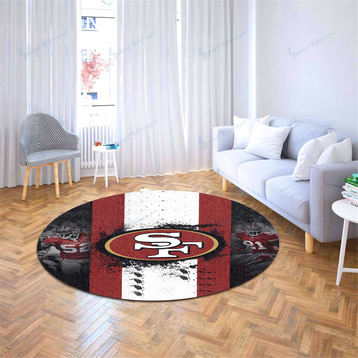 Sportswearmerch San Francisco 49ers NFL Round Rug For Fan