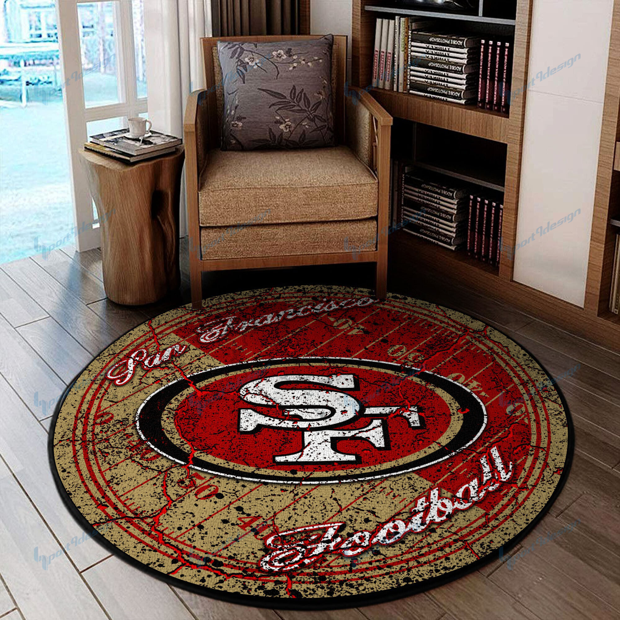 Sportswearmerch San Francisco 49ers NFL Round Rug For Fan