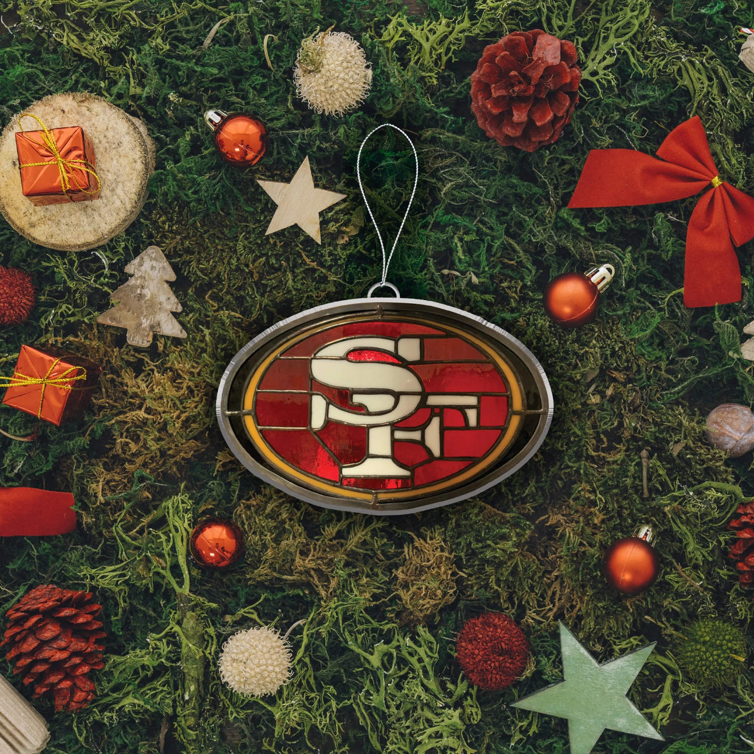 Sportswearmerch San Francisco 49ers NFL x Christmas Acrylic Ornament Gift For Fans