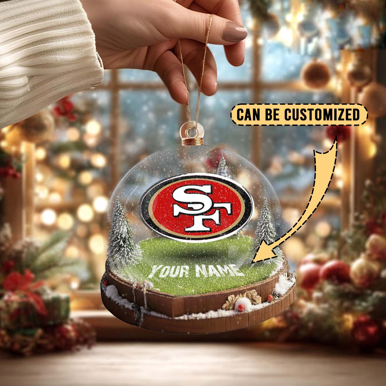 Sportswearmerch San Francisco 49ers NFL x Christmas Acrylic Ornament Gift For Fans