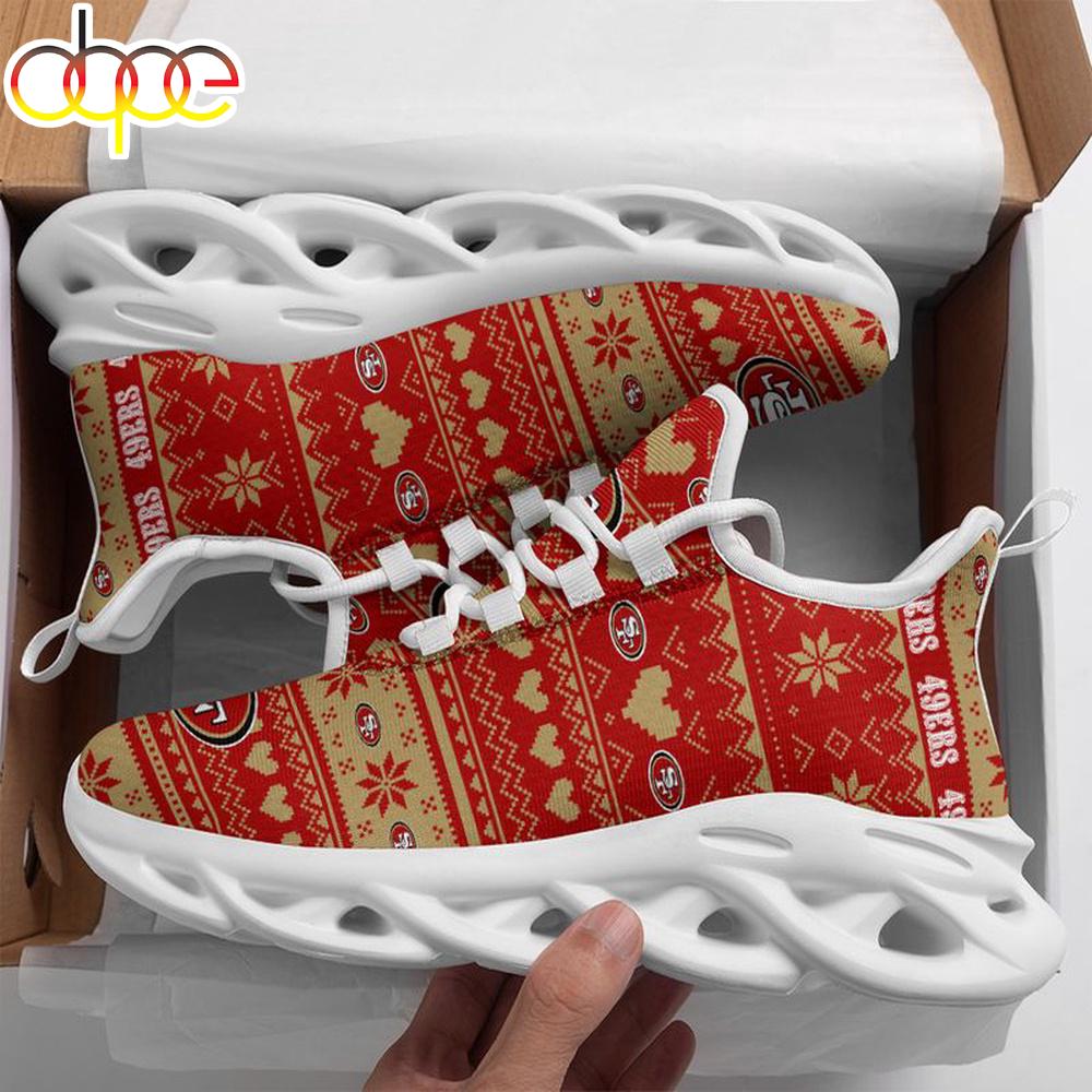 Sportswearmerch San Francisco 49ers NFL X-max Patterns Christmas Max Soul Shoes Sneakers For Men And Women