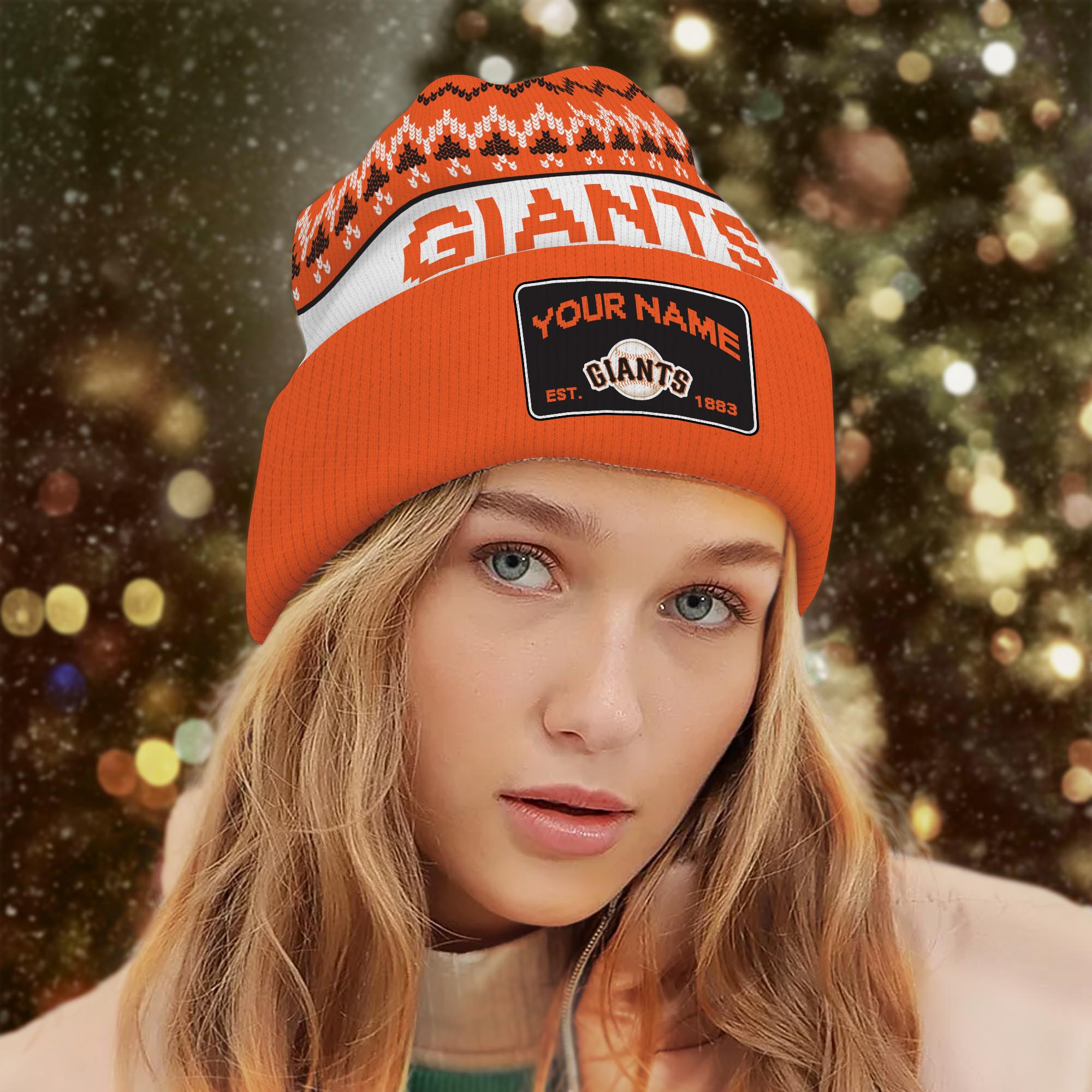 Sportswearmerch San Francisco Giants MLB Christmas Beanie Hat For Fan
