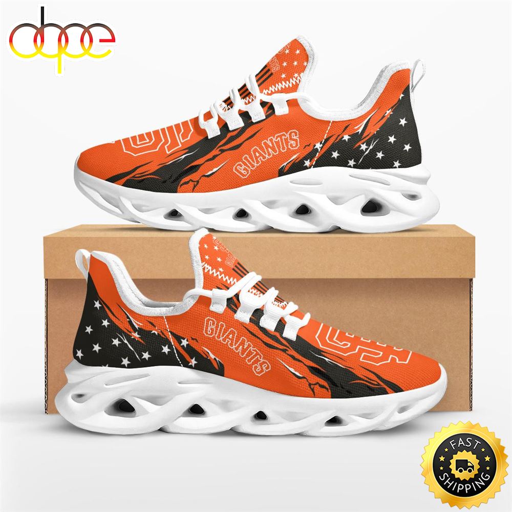 Sportswearmerch San Francisco Giants MLB Stars and Stripes Max Soul Shoes Sneakers For Men And Women