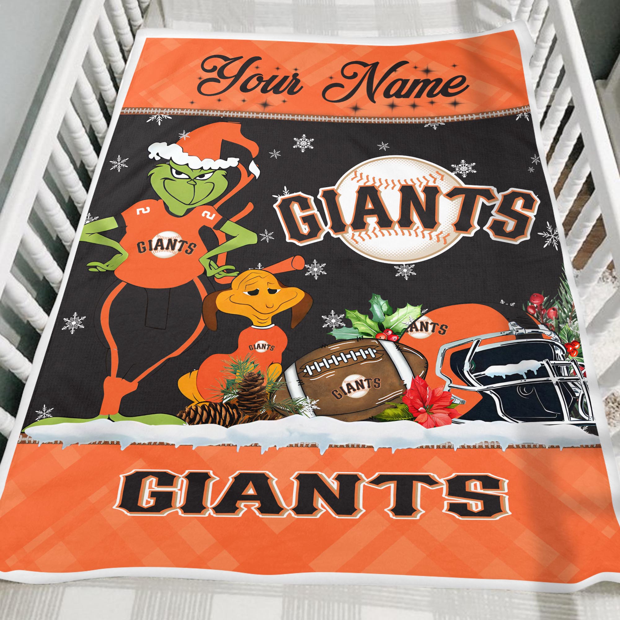 Sportswearmerch San Francisco Giants MLB x Grinch Christmas Fleece Blanket For Fan