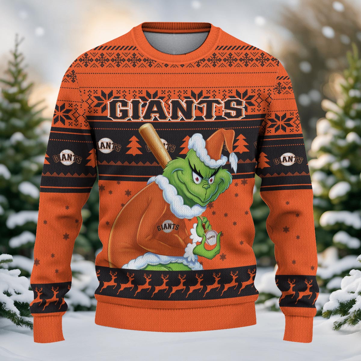 Sportswearmerch San Francisco Giants MLB x Grinch Christmas Ugly Sweater For Fans
