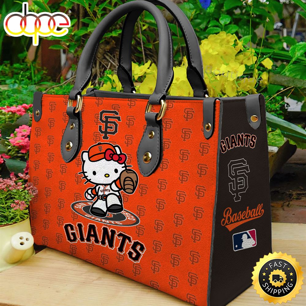 Sportswearmerch San Francisco Giants MLB x Kitty Women Leather Hand Bag For Fan