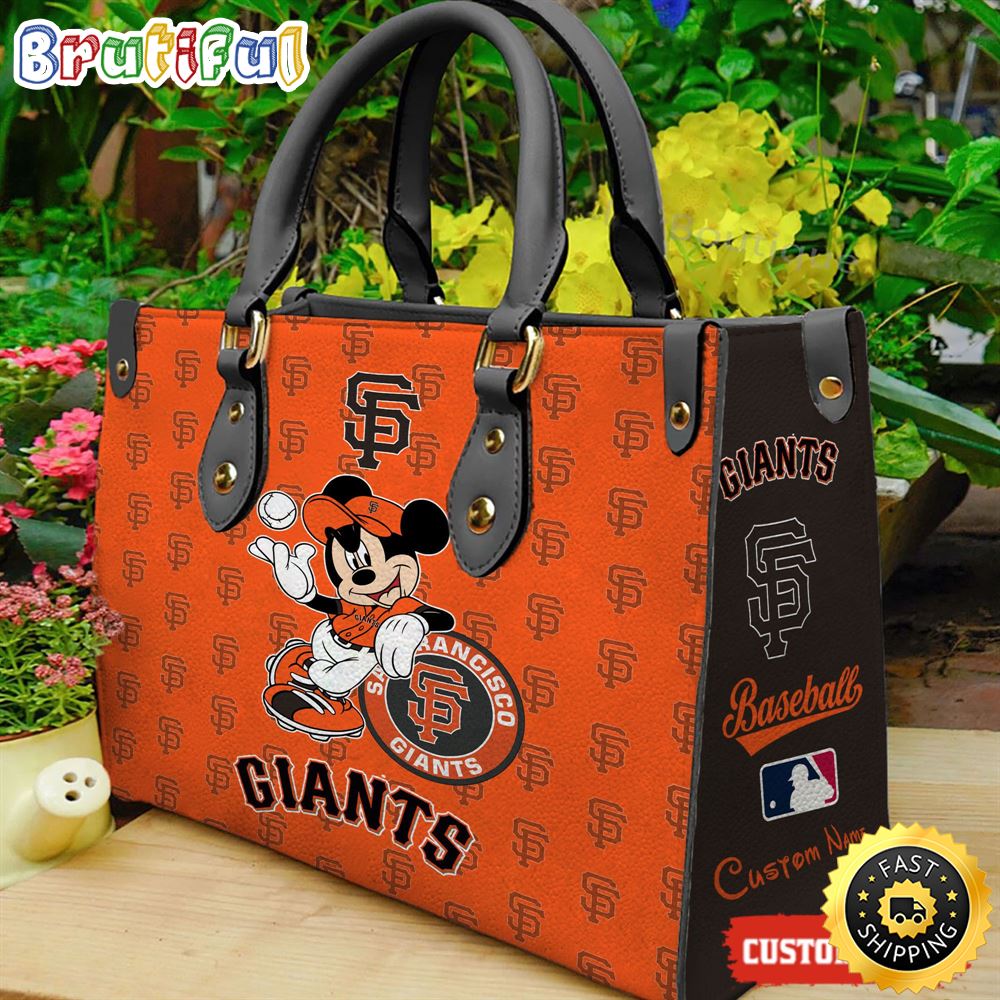 Sportswearmerch San Francisco Giants MLB x Mickey Leather Handbag For Fan