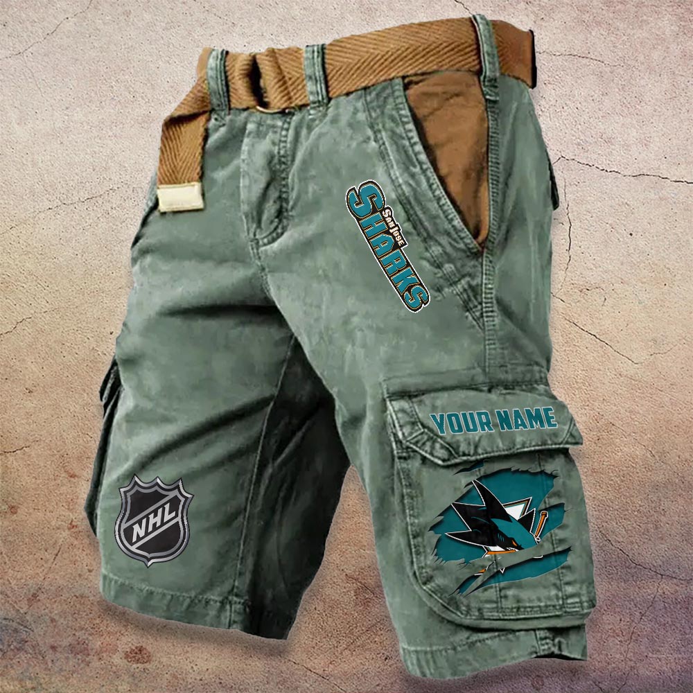 Sportswearmerch San Jose Sharks NFL Denim Short For Fan