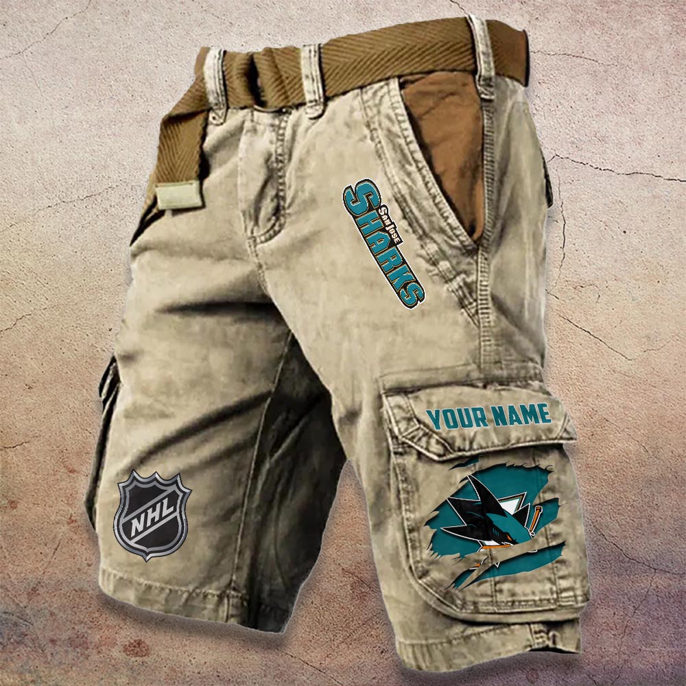 Sportswearmerch San Jose Sharks NFL Denim Short For Fan