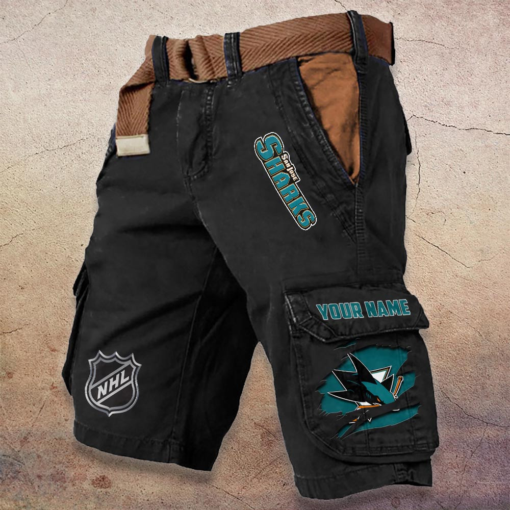 Sportswearmerch San Jose Sharks NFL Denim Short For Fan