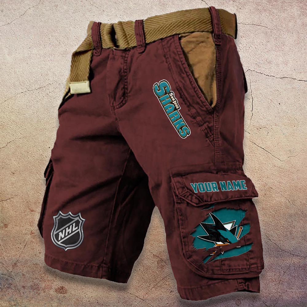 Sportswearmerch San Jose Sharks NFL Denim Short For Fan