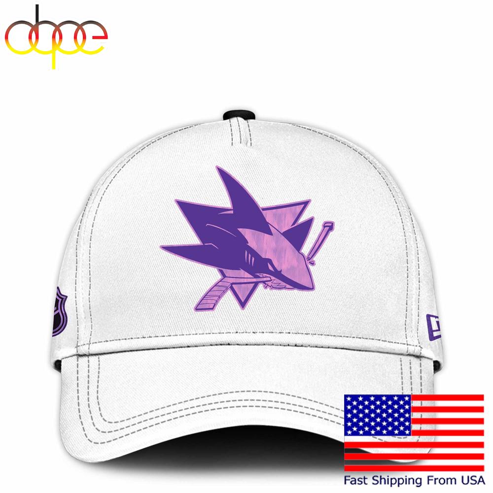 Sportswearmerch San Jose Sharks NHL Fight Cancer Supporters Classic Cap For Fan