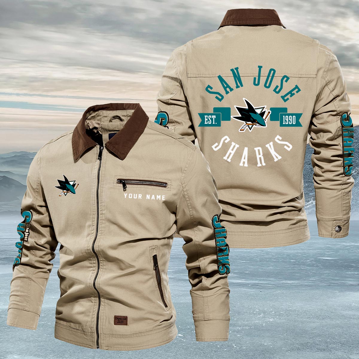 Sportswearmerch San Jose Sharks NHL Lapel Jacket For Fan