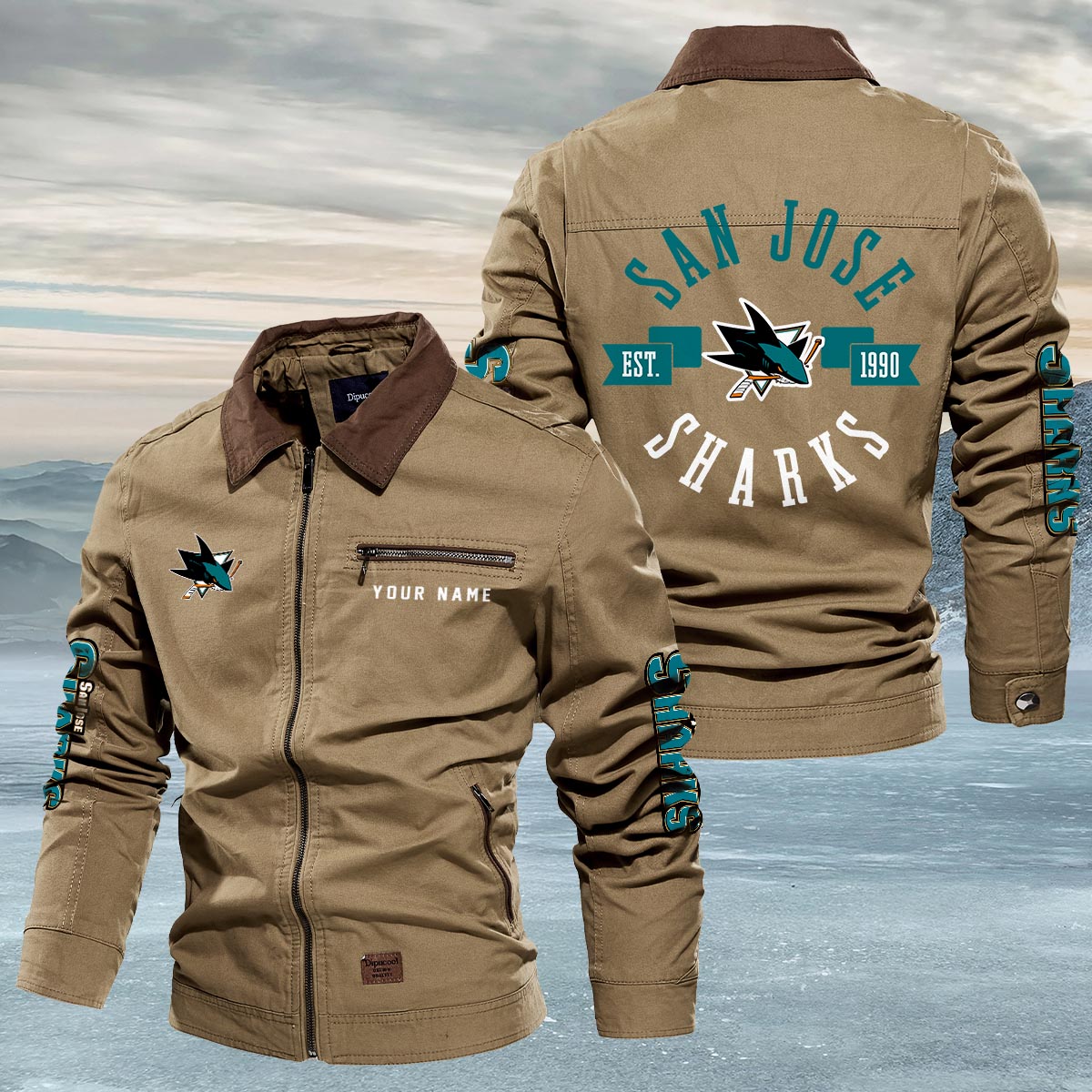 Sportswearmerch San Jose Sharks NHL Lapel Jacket For Fan