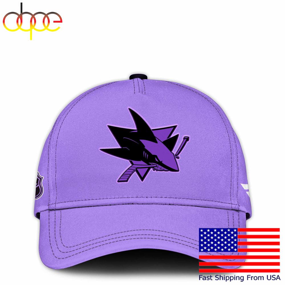 Sportswearmerch San Jose Sharks NHL Purple Fight Cancer Classic Cap For Fan