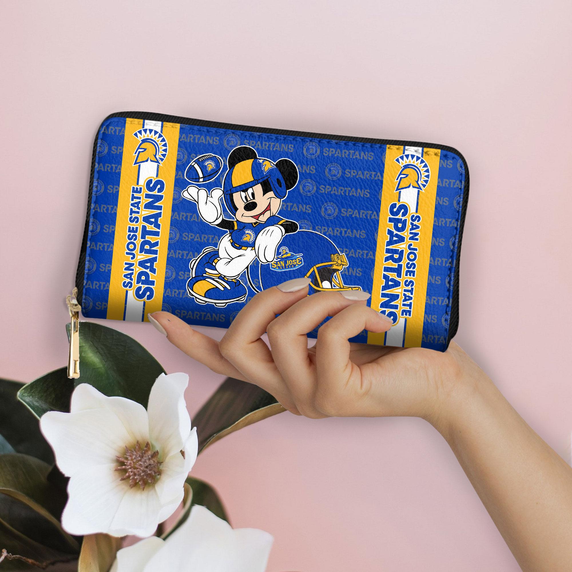 Sportswearmerch San Jose State Spartans NCAA x Mickey Women Leather Handbag For Fan