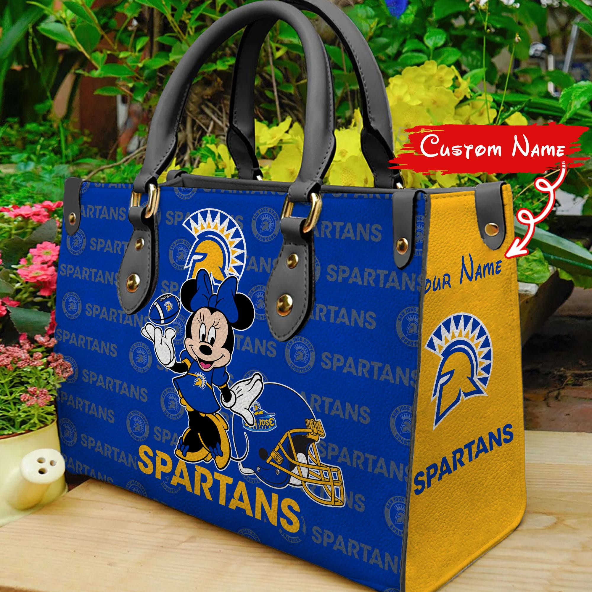 Sportswearmerch San Jose State Spartans NCAA x Minnie Women Leather Handbag For Fan