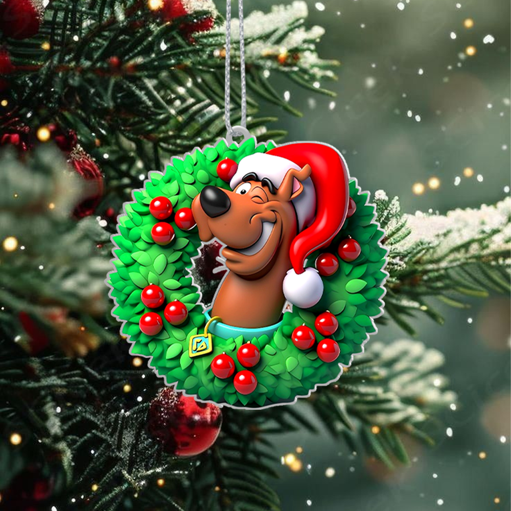 Sportswearmerch Scooby Doo x Christmas Acrylic Ornament Gift For Fans