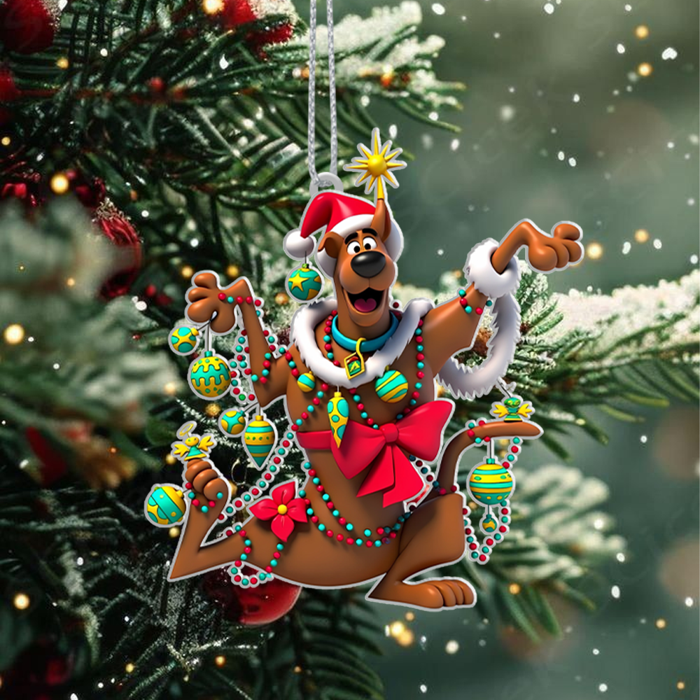 Sportswearmerch Scooby Doo x Christmas Acrylic Ornament Gift For Fans