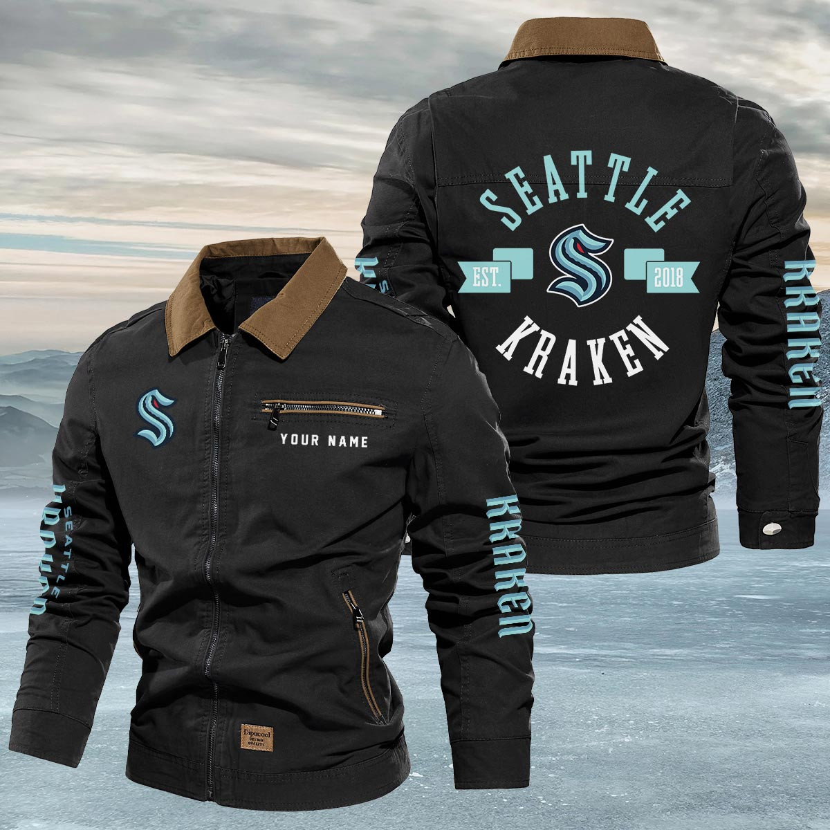 Sportswearmerch Seattle Kraken NHL Lapel Jacket For Fan