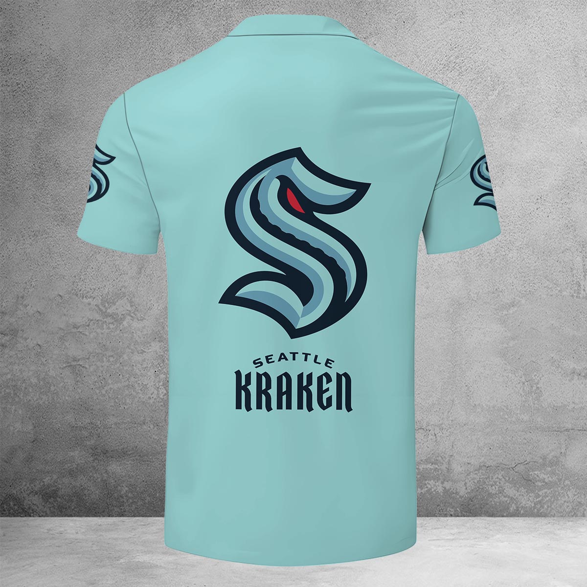 Sportswearmerch Seattle Kraken NHL Lapel Zip Polo Shirt For Fan