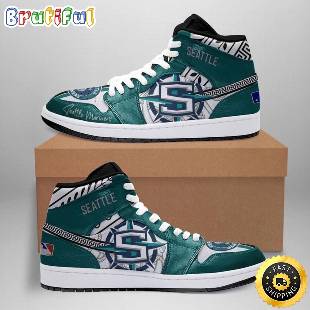 Sportswearmerch Seattle Mariners MLB AJ1 High Sneakers Shoes For Men And Women