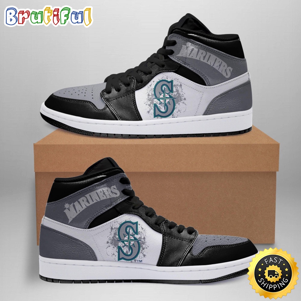 Sportswearmerch Seattle Mariners MLB AJ1 High Sneakers Shoes For Men And Women
